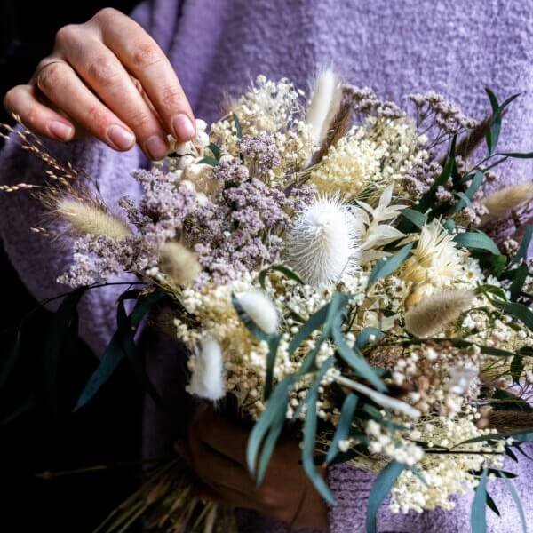 bouquet de fleurs séchées