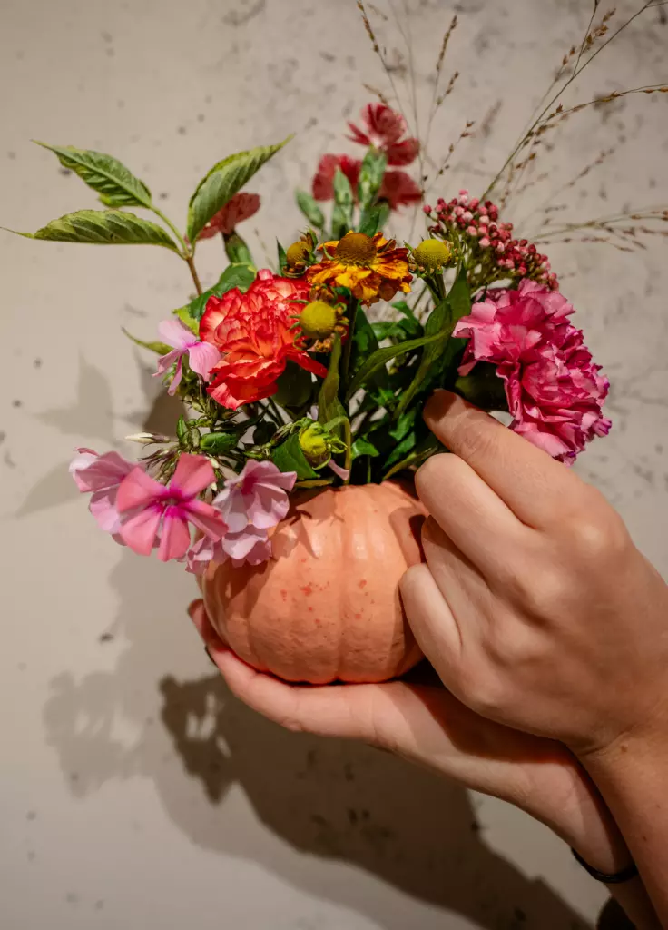 Atelier – Citrouille fleurie