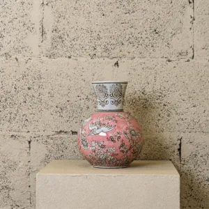 Vase Grue & Fleurs – Image 1
