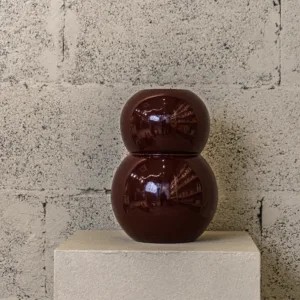 Vase en métal laqué Double bulle – Image 1