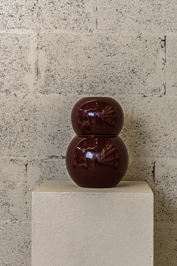 Vase en métal laqué Double bulle