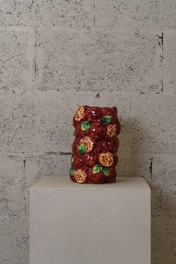 Vase Grenade en céramique émaillée