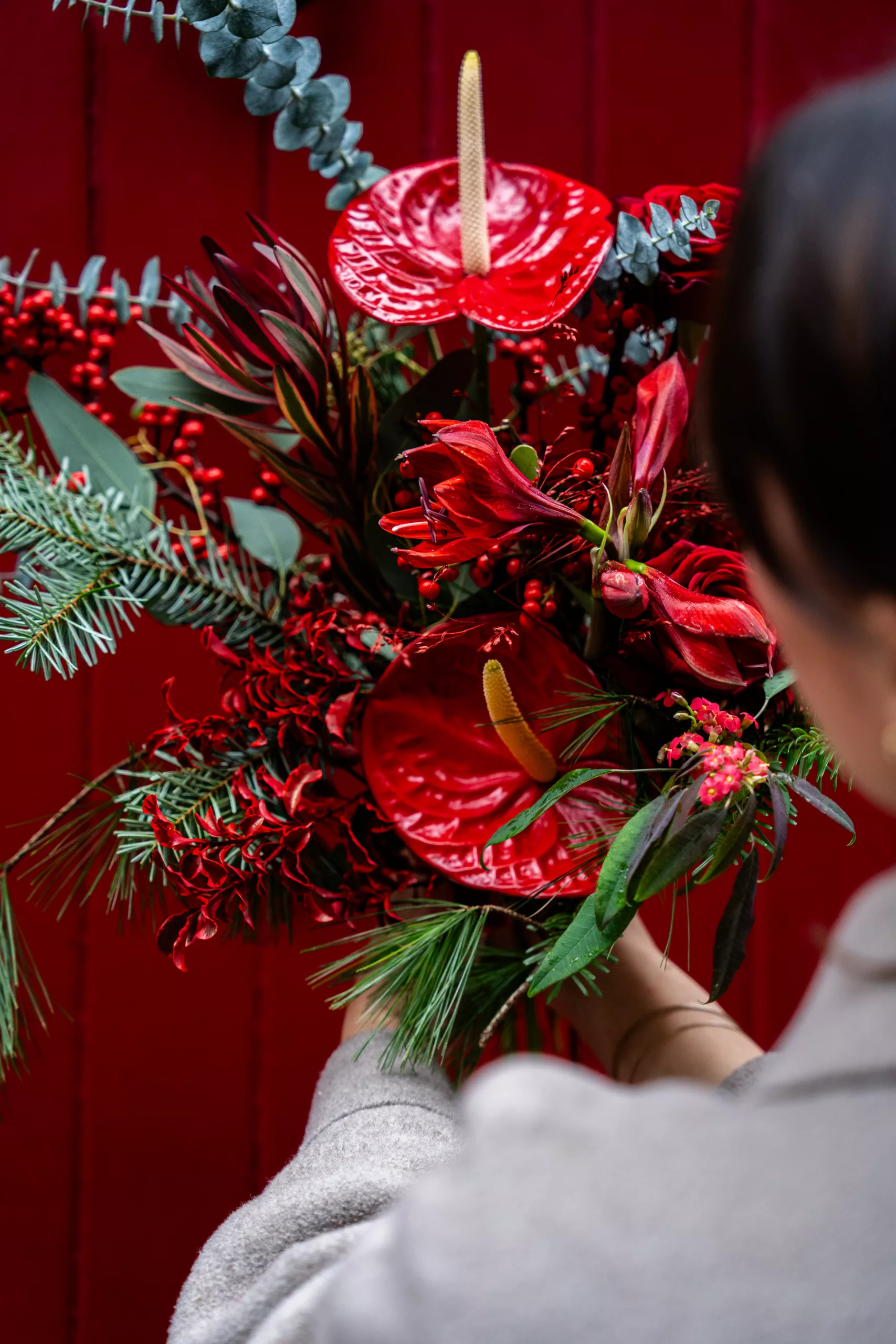 bouquet signature - Rouge d’hiver